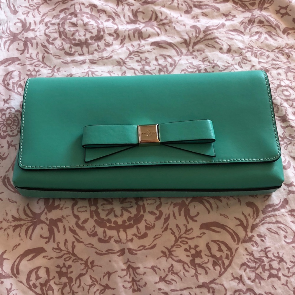 Kate Spade Blue Clutch / Purse + Free Gift